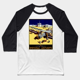 Imperial Airways Vintage Advertised Travel and Tourism Print Baseball T-Shirt